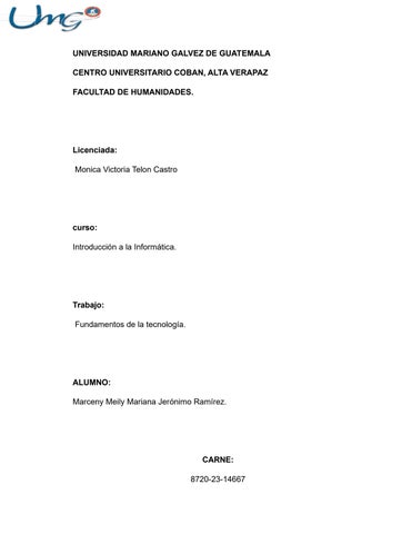 Fundamentos de la tecnología.