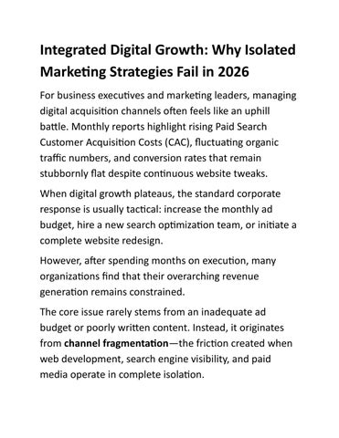 Integrated Digital Growth: Modern Frameworks for Enterprise Acquisition