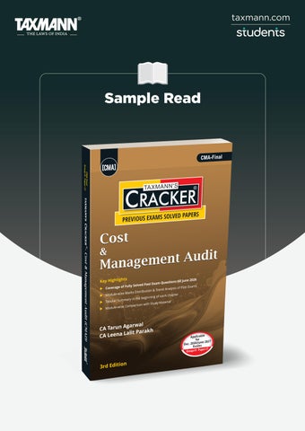 Taxmann's Cost & Management Audit (CMAD) | CRACKER