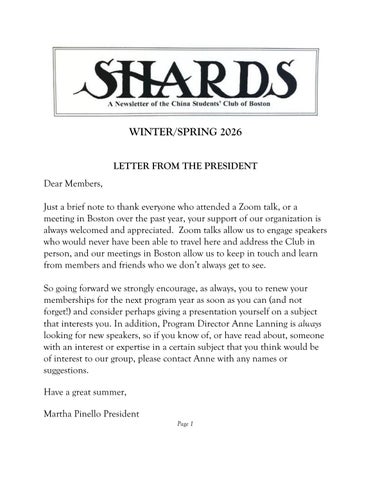 SHARDS WINTER SPRING 2026