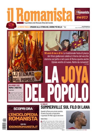 Il Romanista del 22 luglio 2026