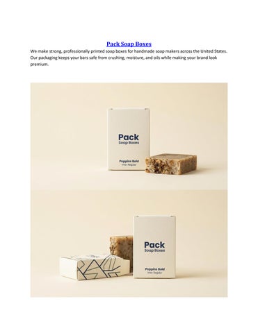 Pack Soap Boxes
