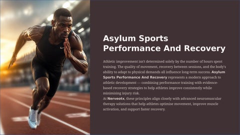 How Can Asylum Sports Performance and Recovery Help Athletes Train Smarter, Recover Faster, and Perf
