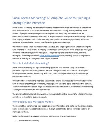 Social Media Marketing