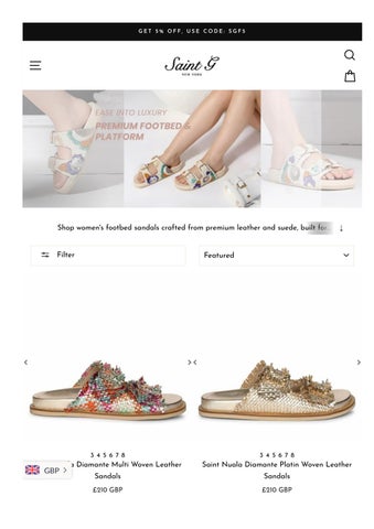 Footbed Sandals UK: Leather Styles for Women | Saint G UK