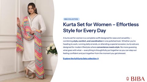 Kurta Sets for Women – Elegant & Trendy Styles by BIBA
