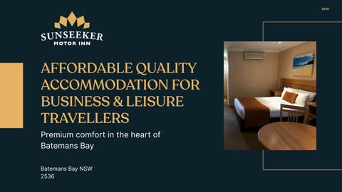 Affordable Quality Accommodation for Business & Leisure Travellers
