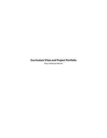 CV and Portafolio KlausValdivieso