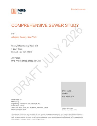 Allegany County Sewer Study - DRAFT