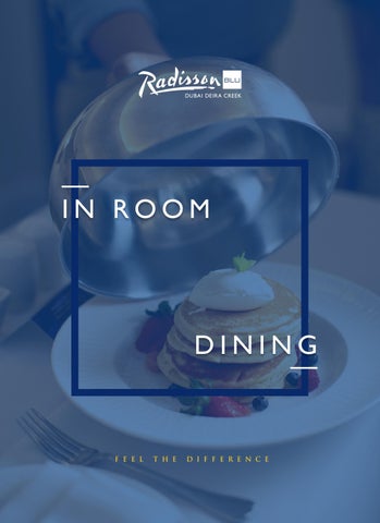 Radisson Blu Creek - Room Service Menu