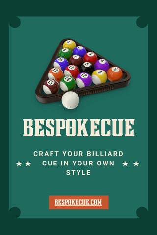 BespokeCue - Craft Your Billiard Cue in Your Own Style