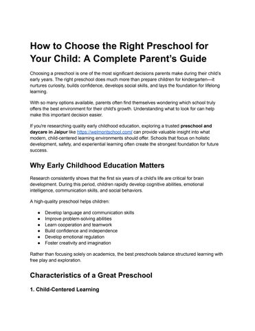 How to Choose the Right Preschool for Your Child_ A Complete Parent’s Guide
