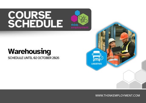 Warehousing Course Schedule