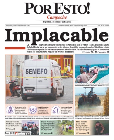 PORTADA POR ESTO CAMPECHE, JUEVES 23 DE JULIO DE 2026