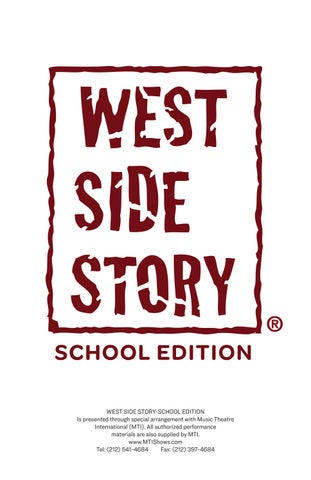2026 BYU Broadway Bootcamp West Side Story program