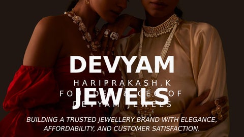 Jewellery Entrepreneur in Kerala | Hariprakash K | Founder of Devyam Jewels