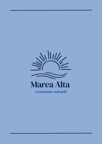 Menú Marea Alta - Restaurante & Grill