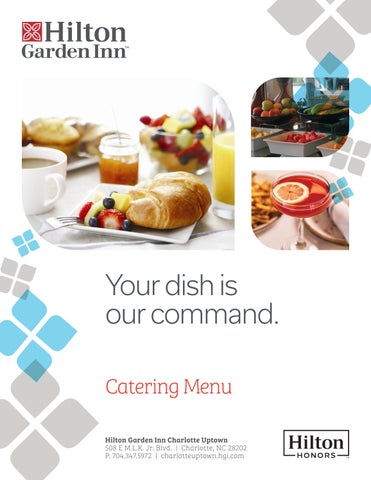 Hilton Garden Inn Charlotte Uptown Catering Menu