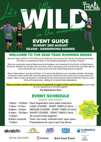 2026 Trail Running Series - race 3 Silvan - EVENT GUIDE