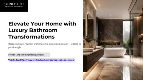 Sydney Luxe Bathroom Renovations – Building Bathrooms Beyond Expectations