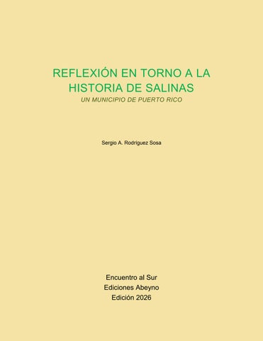 Salinas reflexion entorno a un municipio de Puerto Rico