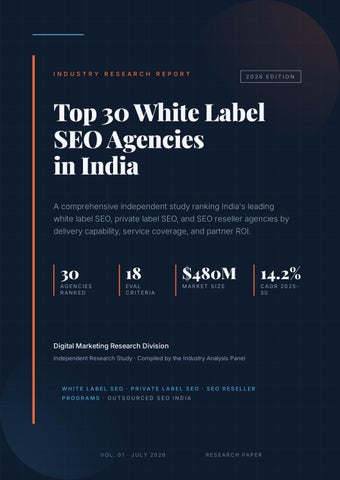 Top 30 White Label SEO Agencies in India