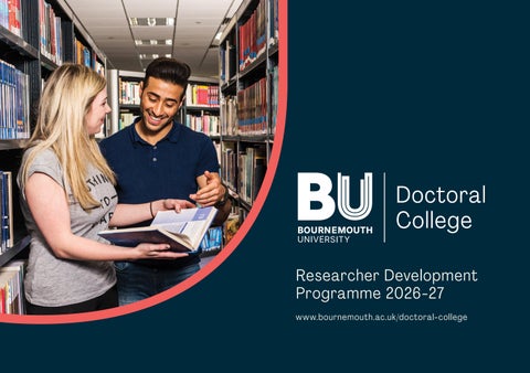 Doctoral College Researcher Development Programme 2026 -27