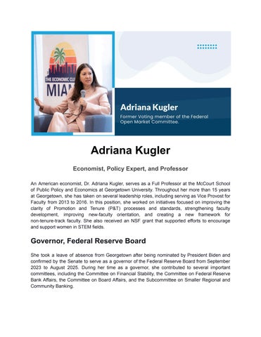 Biography of Adriana Kugler