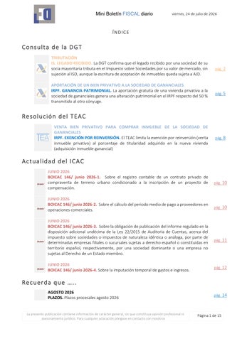 Mini Boletín FISCAL 24/07/2026 - www.gabinetedelaorden.com