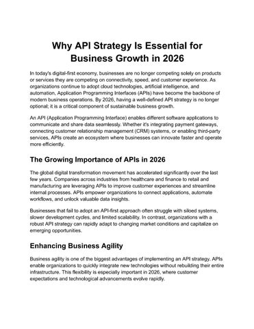 The Role of API Strategy in Business Growth