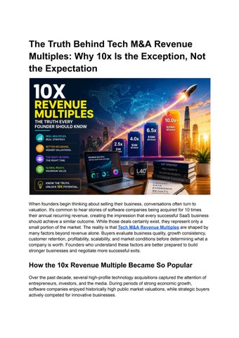 The Truth Behind Tech M&A Revenue Multiples_ Why 10x Is the Exception, Not the Expectation
