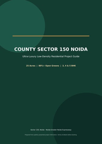 County Sector 150 Noida brochure