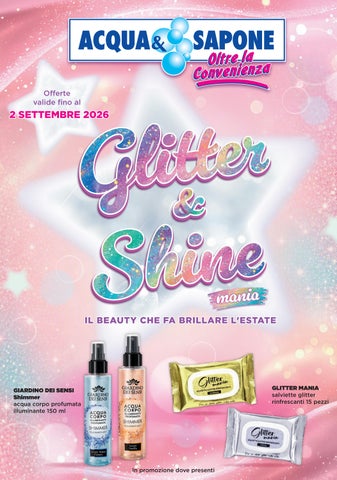 Volantino Glitter Acqua & Sapone 2026