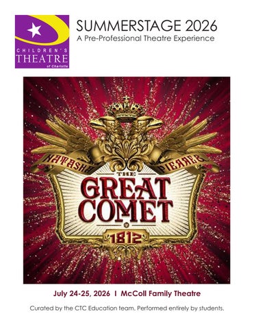 CTC_SummerStage 2026 Great Comet playbill