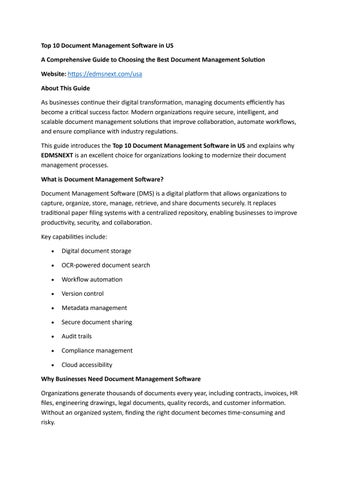 Document Management System in USA1