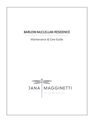 BARLOW MCCLELLAN CLEANING BINDER