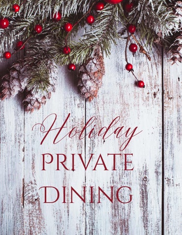 2026 Holiday Menu