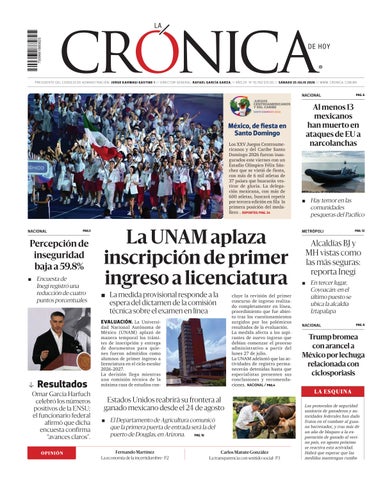 La Crónica de Hoy 25-07-2026