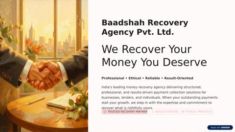 Leading Money Recovery Agency for Outstanding Payment Collection