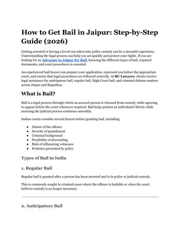 How to Get Bail in Jaipur_ Step-by-Step Guide (2026)