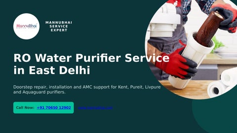 RO Installation East Delhi for Reliable Water Care Solutions