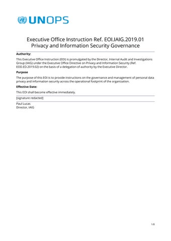 UNOPS Privacy and Information