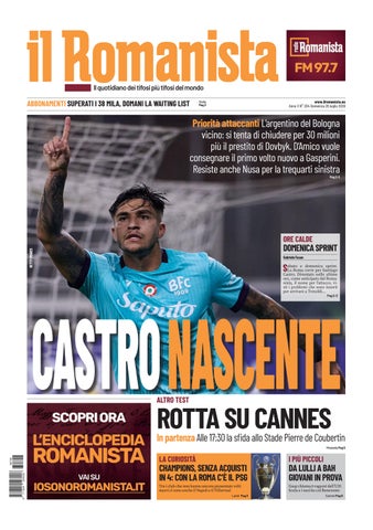 Il Romanista del 26 luglio 2026