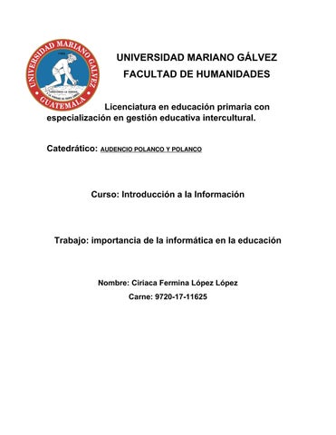 La Importancia de la Informática en la Educación