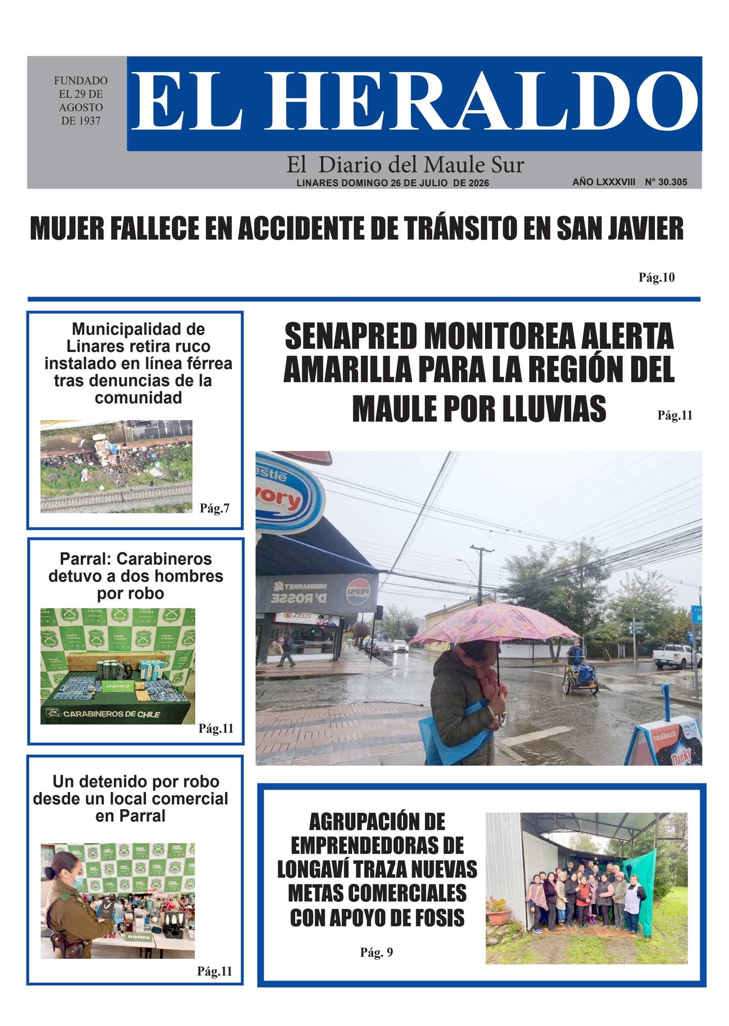 Domingo 26 de julio 2026