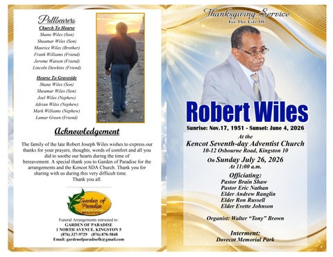 Robert Wiles - Thanksgiving Service