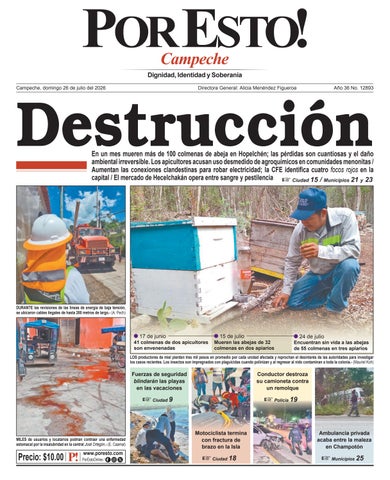 PORTADA POR ESTO CAMPECHE, DOMINGO 26 DE JULIO DE 2026