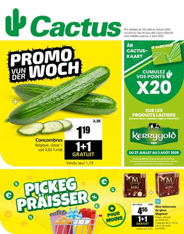 Dépliant Cactus du 27.07.2026