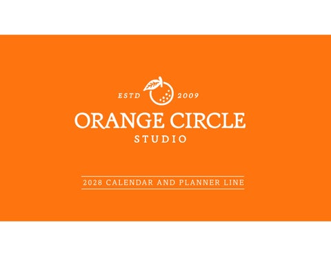 Whimsocal Orange Circle Studio 2028 Calendars and Planners
