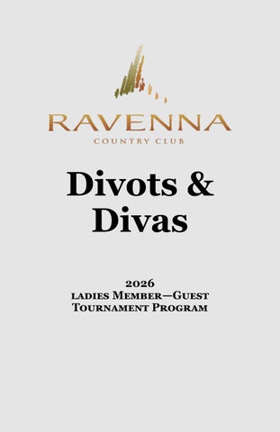 2026 Divots & Divas Tournament Book